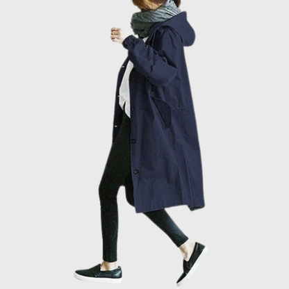 Women's Trench Coat Button Front