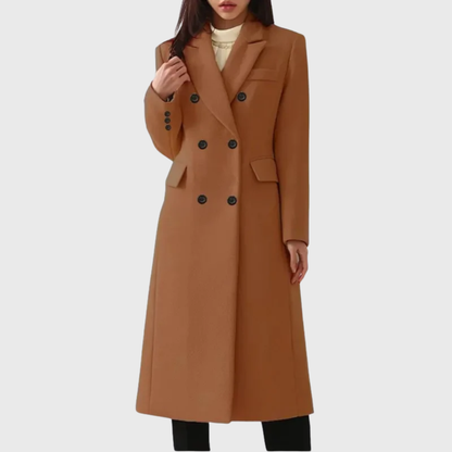 Women's Double Breasted Long Coat