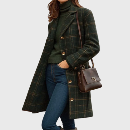 Women's Longline Coat Button Front - VibreMode