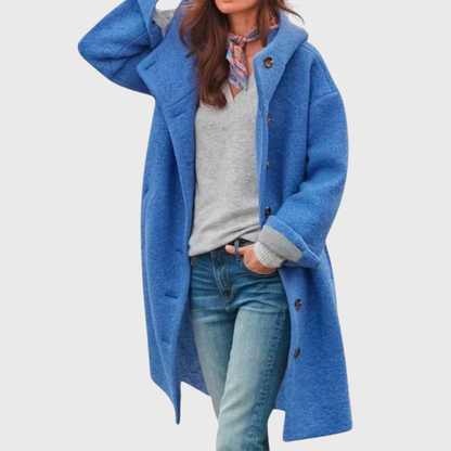 Women's Mid Length Button Front Coat