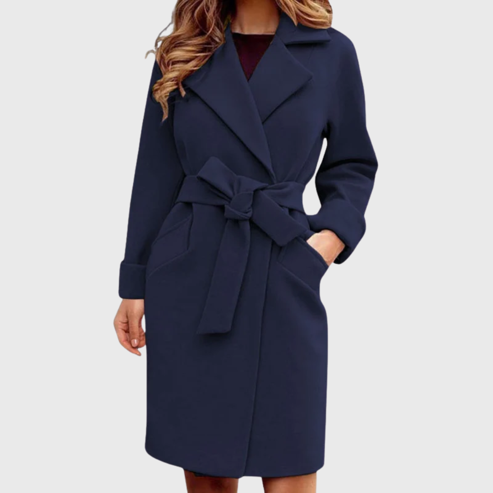 Women's Trench Coat Belted Waist