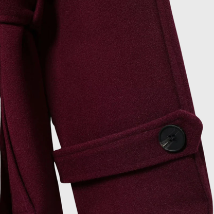 Women's Long Double Breasted Belted Coat