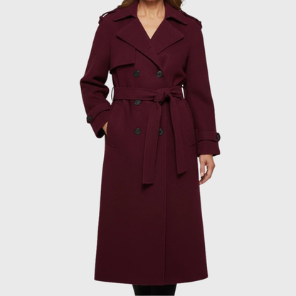 Women's Longline Trench Coat - VibreMode