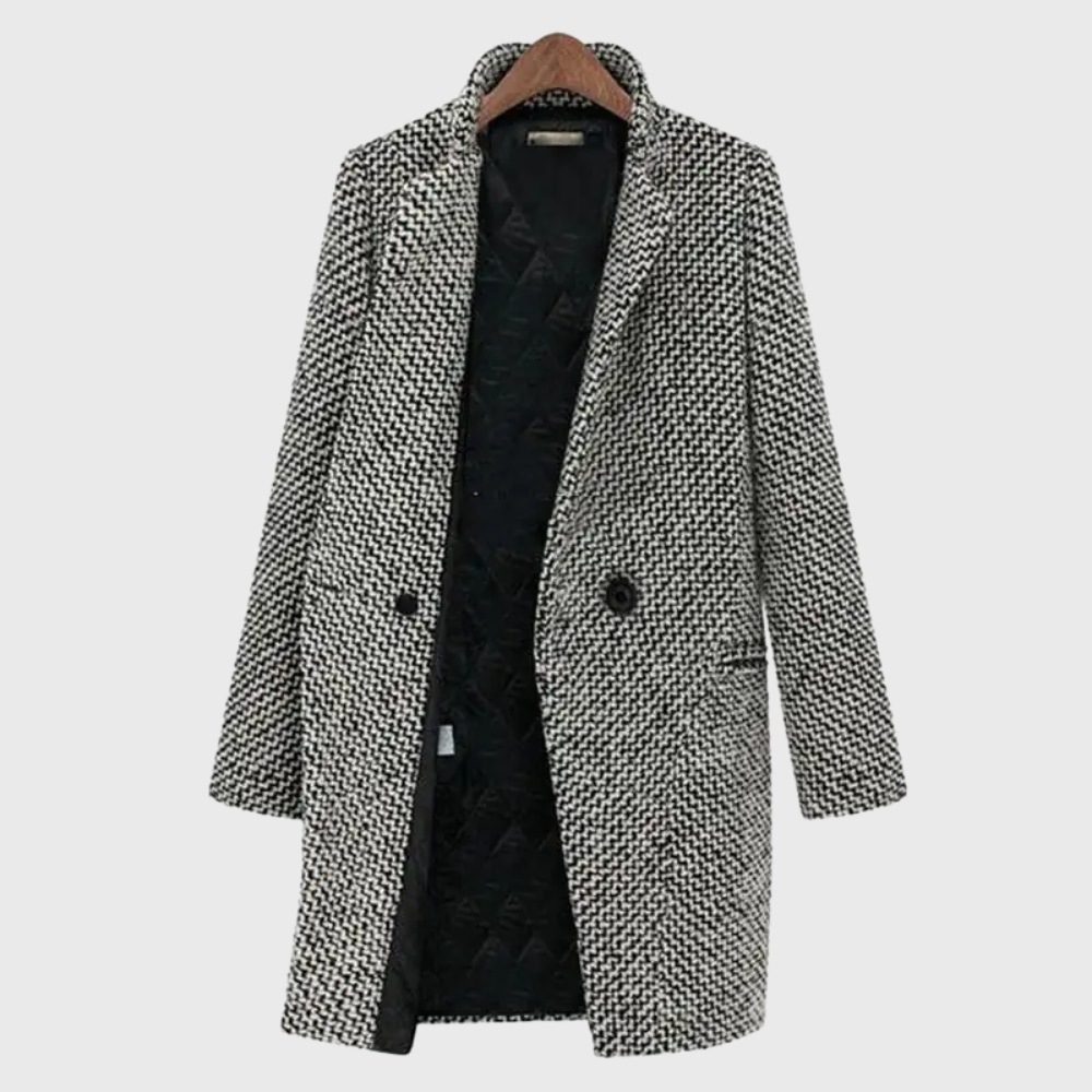 Women's Single Breasted Tailored Coat - VibreMode