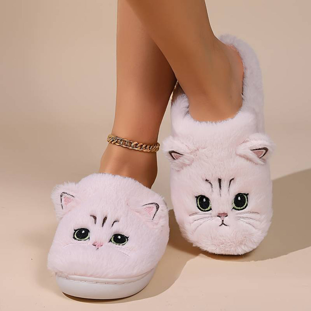 Cozy Cat Slippers Warm Fleece