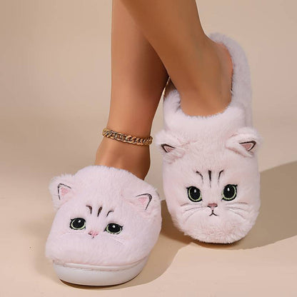Cozy Cat Slippers Warm Fleece