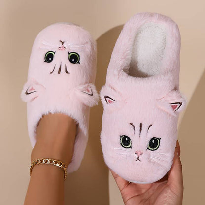 Cozy Cat Slippers Warm Fleece