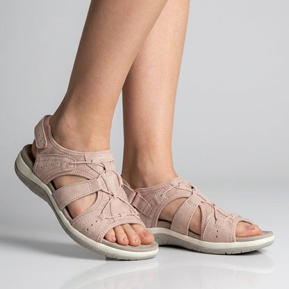 Orthopedic Sandals Adjustable Straps Cut-Out Design - VibreMode