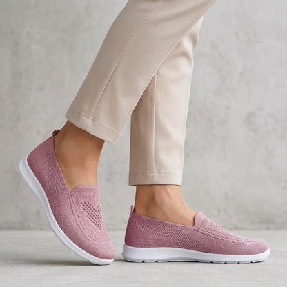 Slip-On Knit Mesh Walking Shoes Cushioned Comfort Fit