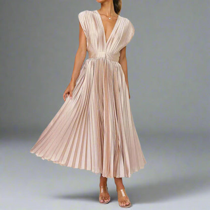 Samantha Women's Midi Dress Elegant Occasion Wear - VibreMode