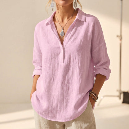Relaxed Fit Long Sleeve Shirt Summer Style