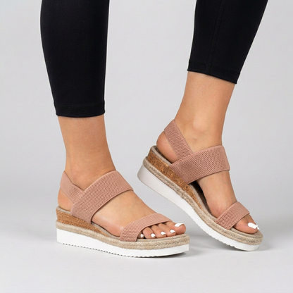 Women's Comfort Wedge Sandals Elastic Straps