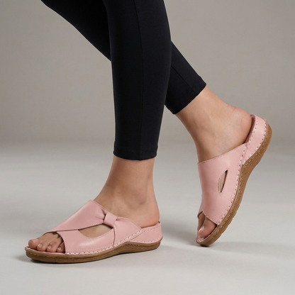 Women's Slide Sandals Contoured Wedge Heel