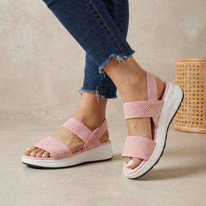 Women's Orthopedic Platform Sandals Elastic Strap Comfortable