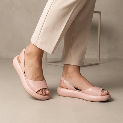 Women's Orthopedic Sandals Peep-Toe Slingback Cushioned Sole - VibreMode