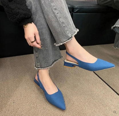 Classic Backless Pointed Toe Pumps