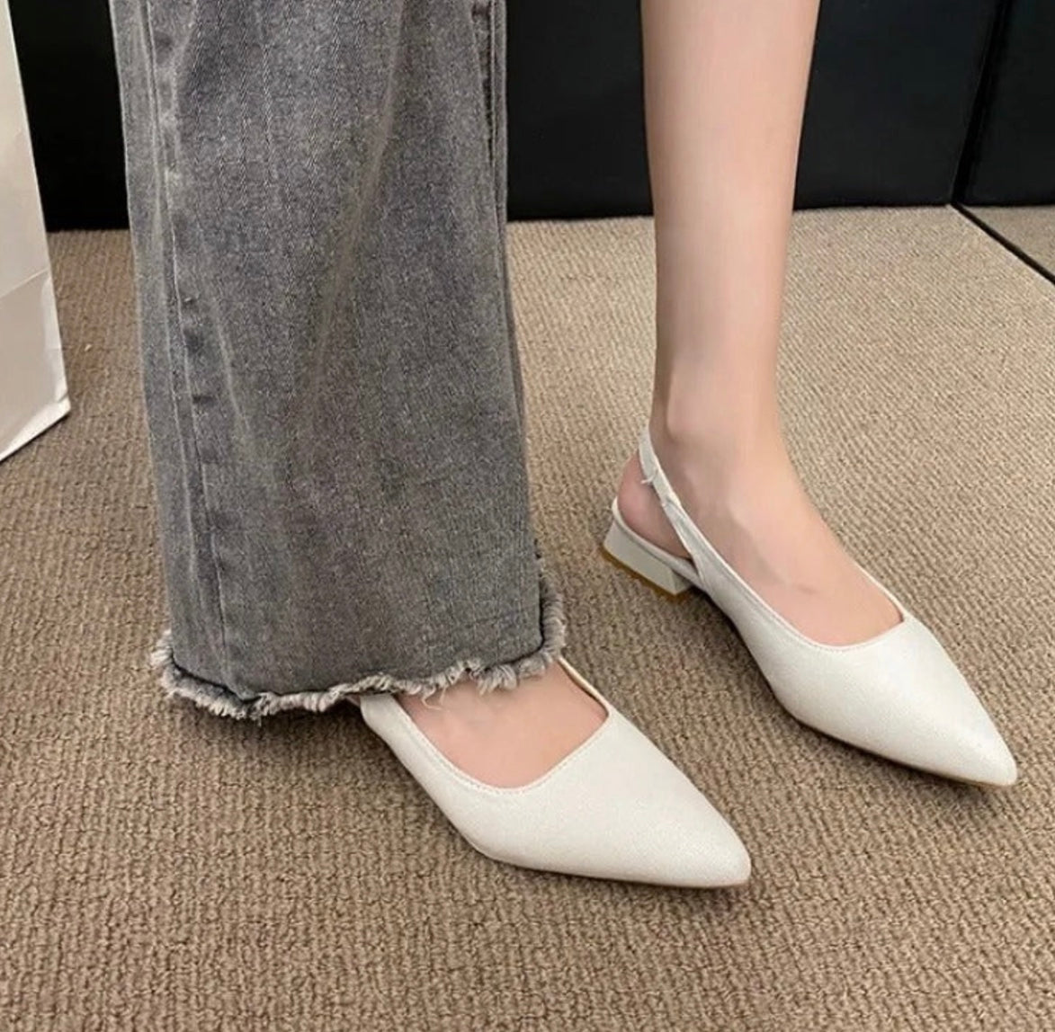 Classic Backless Pointed Toe Pumps