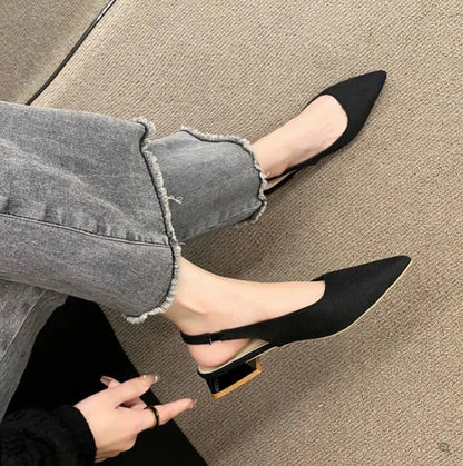 Classic Backless Pointed Toe Pumps