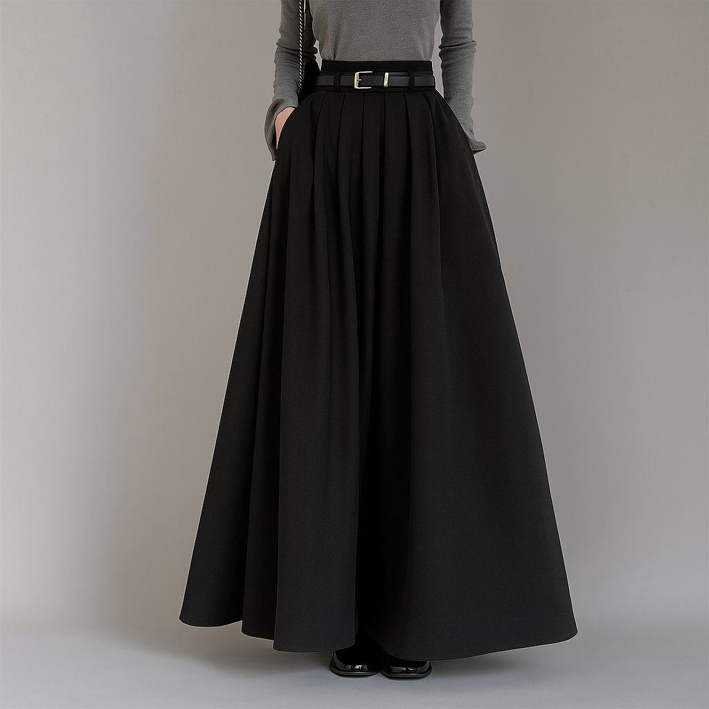 Women's Pleated Maxi Skirt