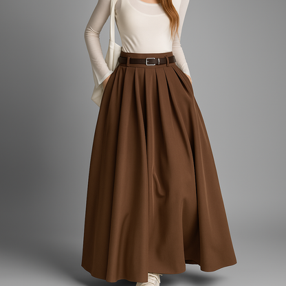 Women's Pleated Maxi Skirt