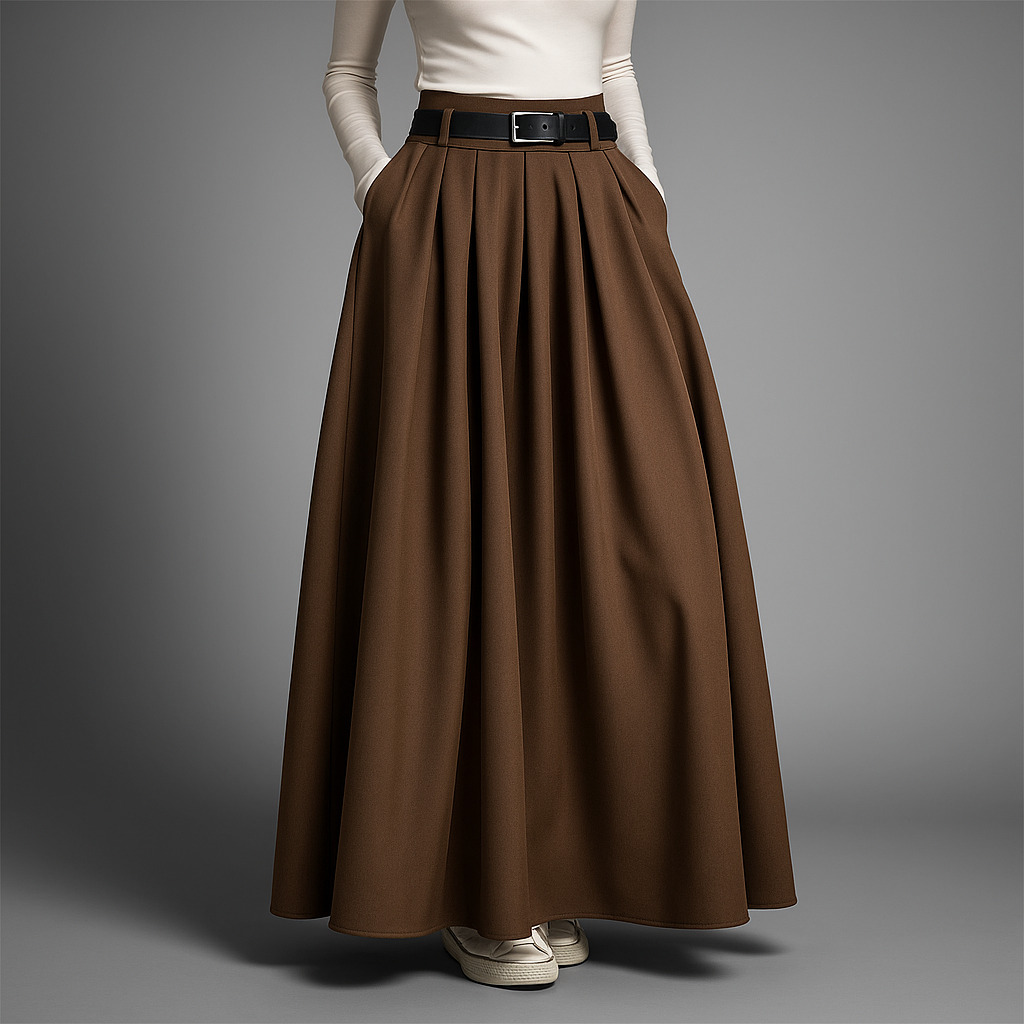 Women's Pleated Maxi Skirt