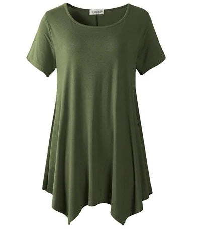 Plus Size Cotton Short Sleeve T-Shirt Loose Fit