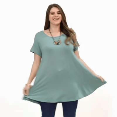 Plus Size Cotton Short Sleeve T-Shirt Loose Fit
