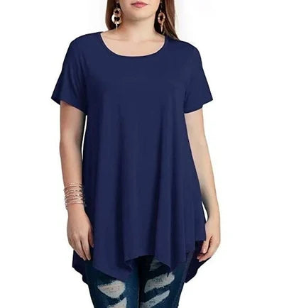 Plus Size Cotton Short Sleeve T-Shirt Loose Fit