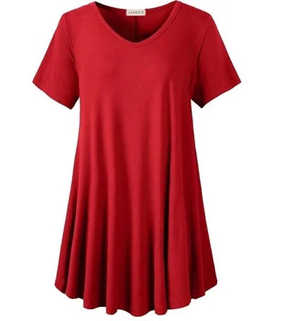 Plus Size Cotton Short Sleeve T-Shirt Loose Fit