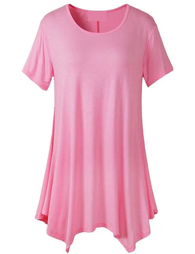 Plus Size Cotton Short Sleeve T-Shirt Loose Fit
