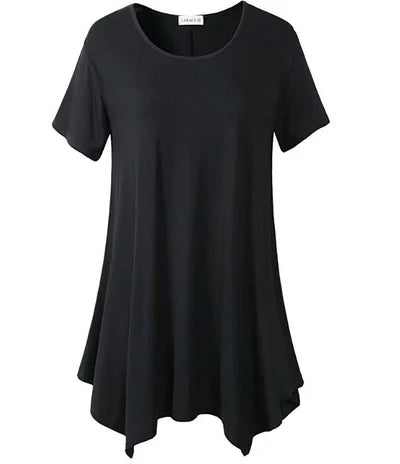 Plus Size Cotton Short Sleeve T-Shirt Loose Fit