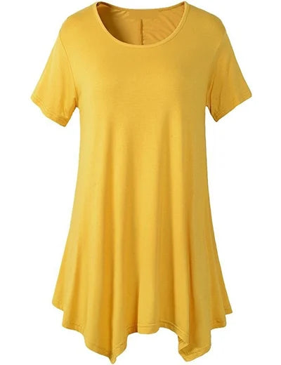 Plus Size Cotton Short Sleeve T-Shirt Loose Fit