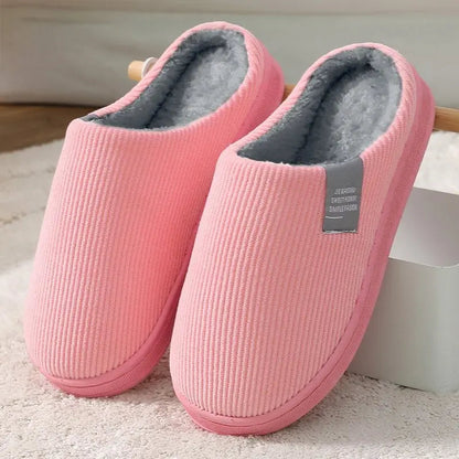 Women's Plush Cotton Slippers Cozy Non-Slip - VibreMode