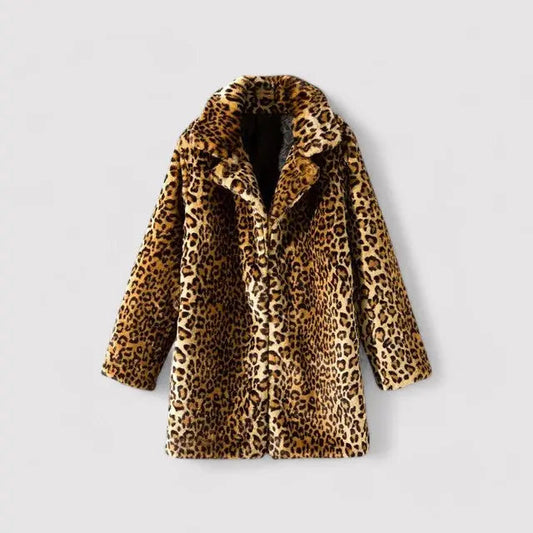 Women's Leopard Print Coat Cozy - VibreMode