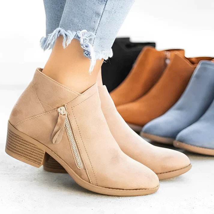 Women's Pointed Toe Ankle Boots Comfortable - VibreMode