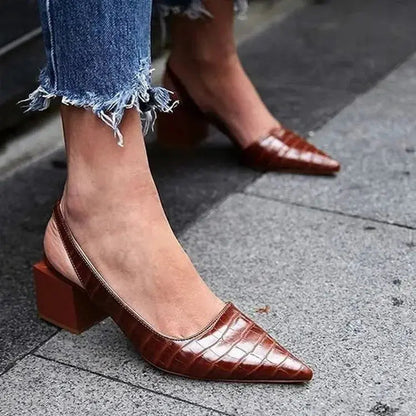 Women's Pointed Toe Pumps Slingback Comfortable Design - VibreMode