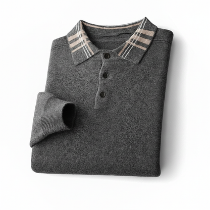 Men's Polo Collar Sweater