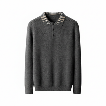 Men's Polo Collar Sweater - VibreMode