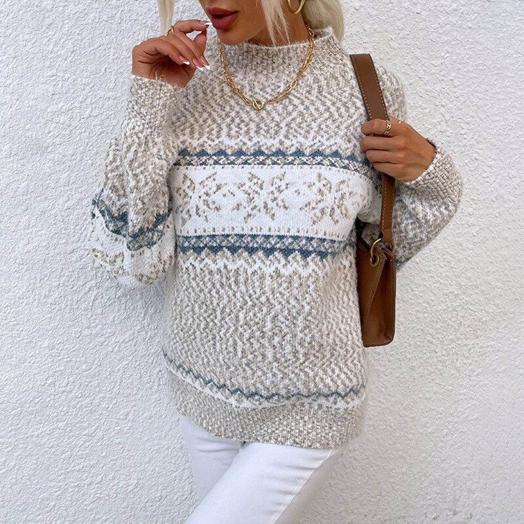 Classic Colorful Winter Knit Sweater