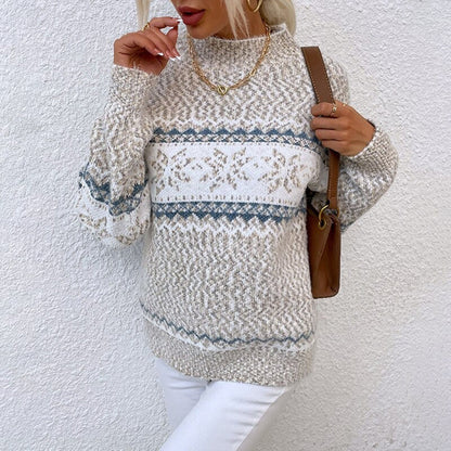 Classic Colorful Winter Knit Sweater