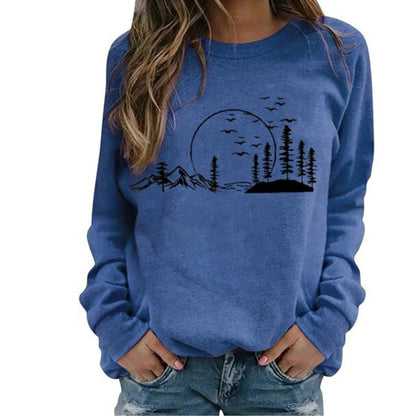 Women's Round Neck Sweater Comfortable - VibreMode