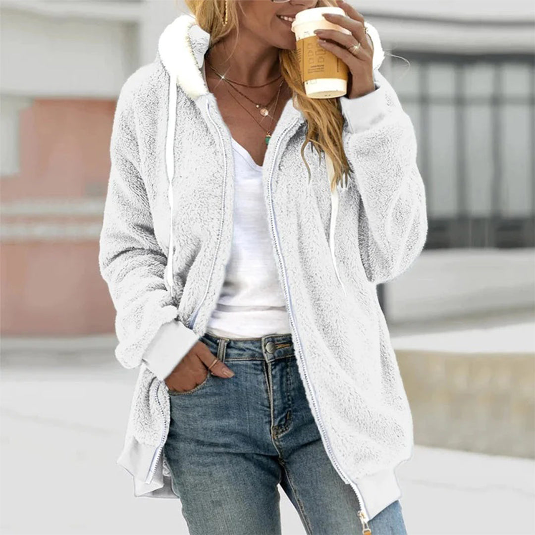 Women's Fleece Lined Zip Hoodie Sherpa Warm
