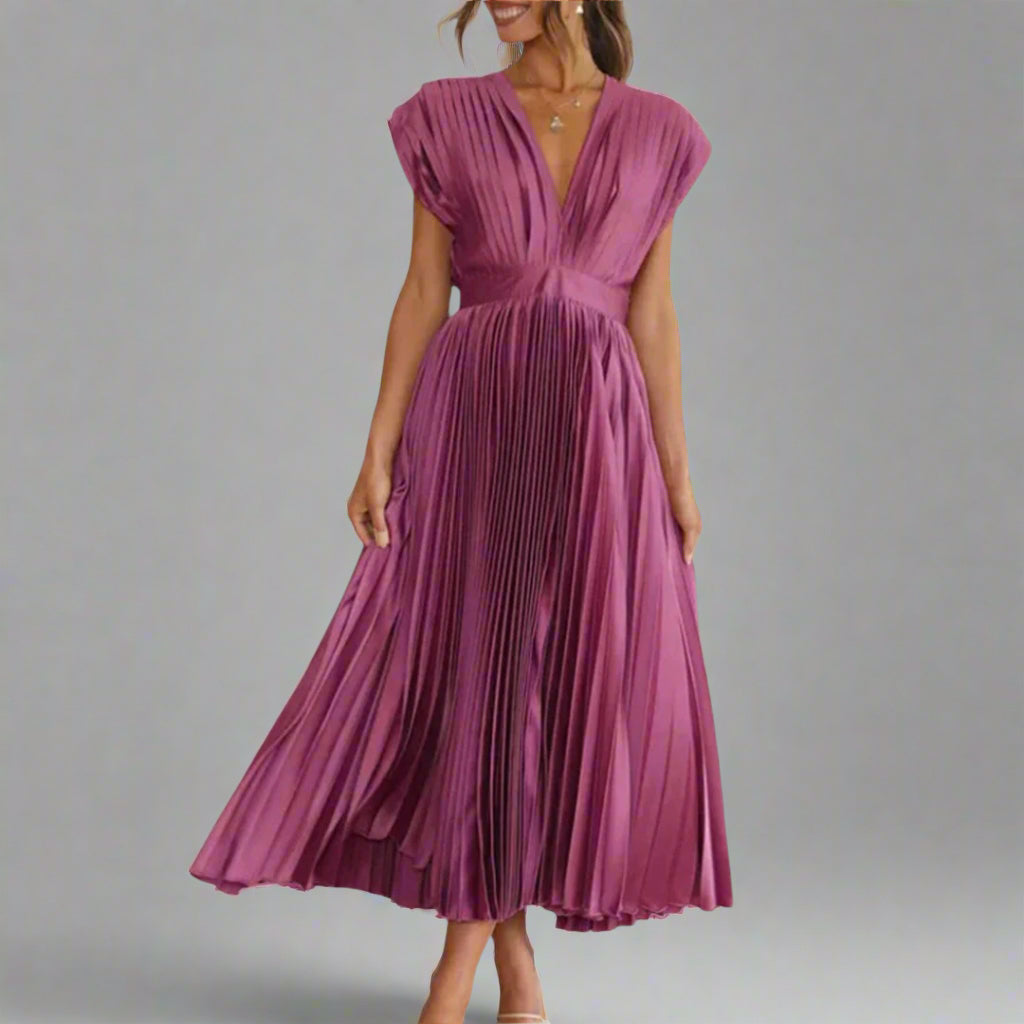 Samantha Women's Midi Dress Elegant Occasion Wear