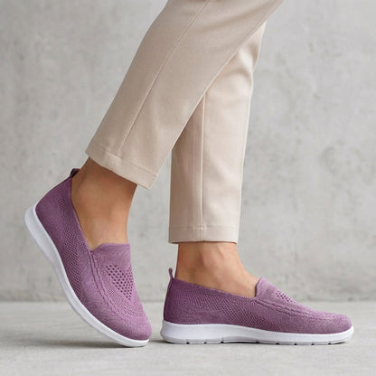 Slip-On Knit Mesh Walking Shoes Cushioned Comfort Fit