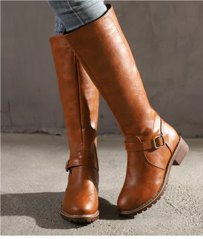 Trendy Ladies Tall Leather Boots