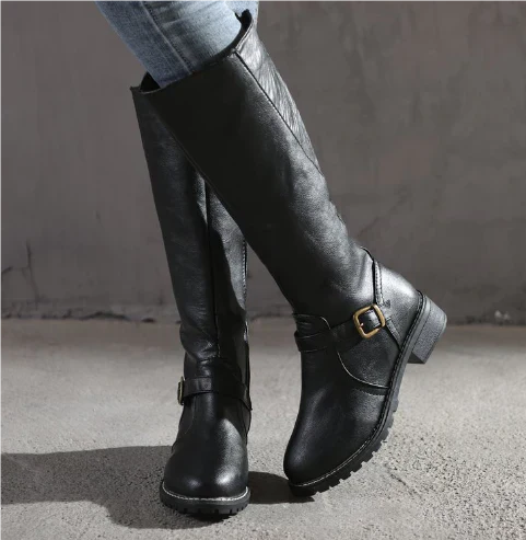 Trendy Ladies Tall Leather Boots - VibreMode
