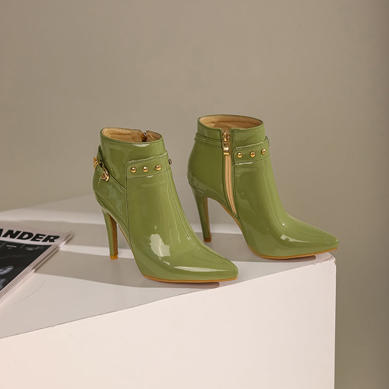 Classic Black Leather Ankle Boots