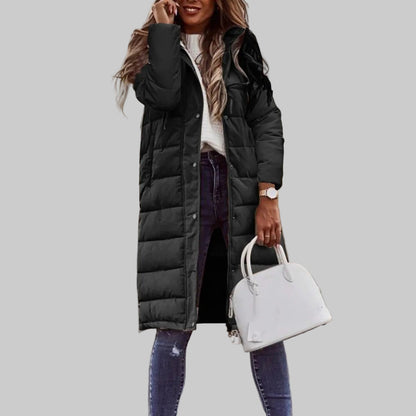 Women's Quilted Hooded Parka Jacket - VibreMode