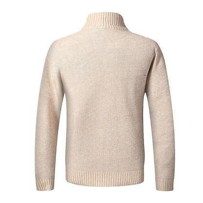 Warm Checked Button Men's Cardigan