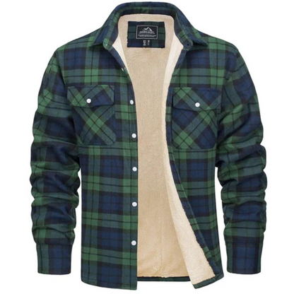 Casual Plaid Shirt Jacket for Men